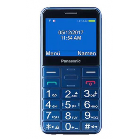 Panasonic KX-TU155 - Mobile phone - dual-SIM - microSD slot, - microSD slot - 240 x 320 pixels - TFT 0.3 MP - blue - 5