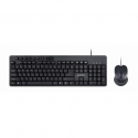 Gembird KBS-UM-04 - Keyboard and mouse set - USB - US - black