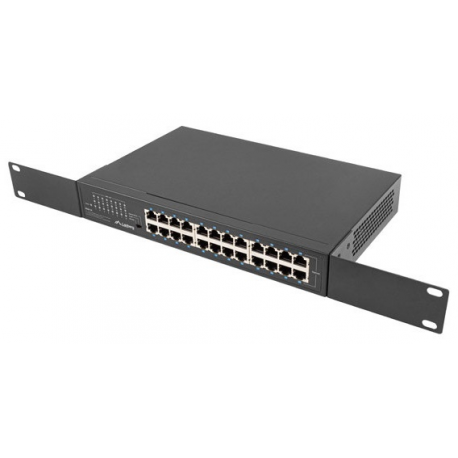 Lanberg RSGE-24 - Switch - unmanaged - 24 x 10 / 100 / 1000 - desktop, rack-mountable - 2