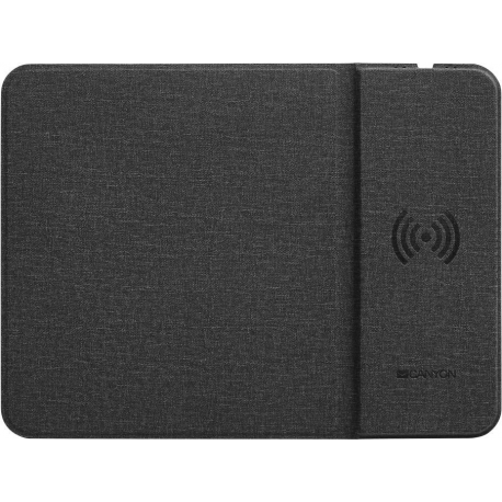 Canyon MP-W5 - Mouse pad - with Qi wireless charger - 5 / 9 V - black - 0