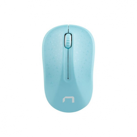 Natec Toucan - Mouse - optical - 3 buttons - wireless - 2.4 GHz - USB wireless receiver - white, blue - 2