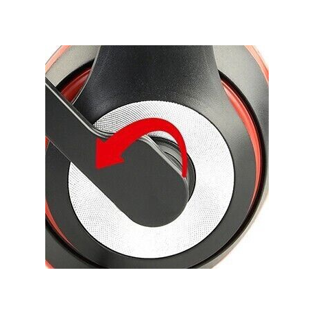 Gembird MHS-03-BKRD - Headset - full size - wired - 3.5 mm jack - black, red ring - 3