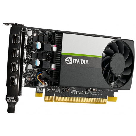NVIDIA T1000 - Graphics card - T1000 - 4 GB GDDR6 - PCIe 3.0 x16 low profile - 4 x Mini DisplayPort - 1