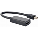 Cablexpert - Adapter - Mini DisplayPort male to HDMI female - 15 cm - black - 4K support