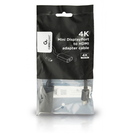 Cablexpert - Adapter - Mini DisplayPort male to HDMI female - 15 cm - black - 4K support - 1