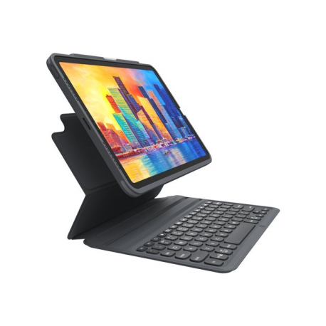 ZAGG Pro Keys - Keyboard and folio case - backlit - Bluetooth - Nordic - black / grey keyboard, black / grey case - for Apple 10.9-inch iPad Air (4th generation) - 9