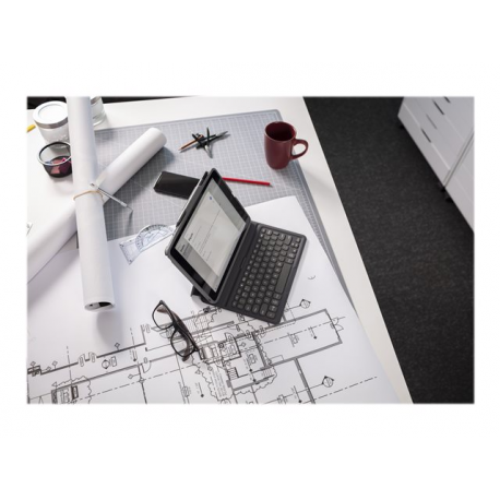 ZAGG Pro Keys - Keyboard and folio case - backlit - Bluetooth - Nordic - black / grey keyboard, black / grey case - for Apple 10.9-inch iPad Air (4th generation) - 16