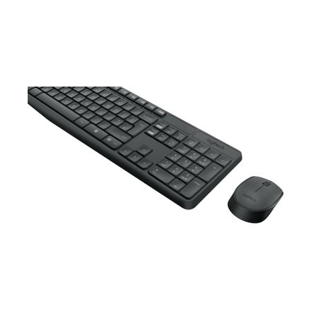 Logitech MK235 - Keyboard and mouse set - wireless - 2.4 GHz - German - 1