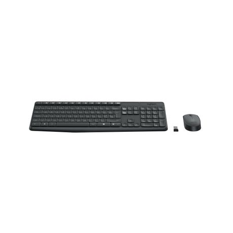 Logitech MK235 - Keyboard and mouse set - wireless - 2.4 GHz - German - 3