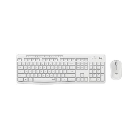 Logitech MK295 Silent - Keyboard and mouse set - wireless - 2.4 GHz - QWERTZ - German - off white - 0