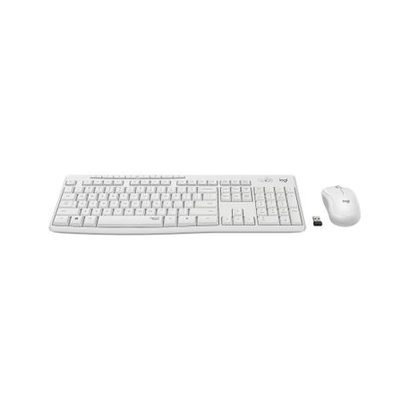 Logitech MK295 Silent - Keyboard and mouse set - wireless - 2.4 GHz - QWERTZ - German - off white - 1