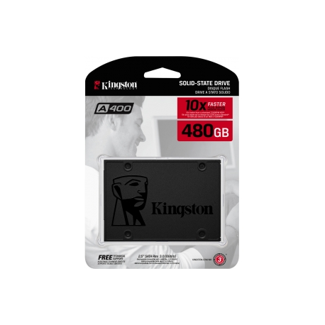 Kingston A400 - Solid state drive - 480 GB - internal - 2.5" - SATA 6Gb/s - 7