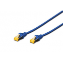 DIGITUS - Patch cable - RJ-45 (M) to RJ-45 (M) - 50 cm - SFTP - CAT 6a - booted, halogen-free, snagless - blue