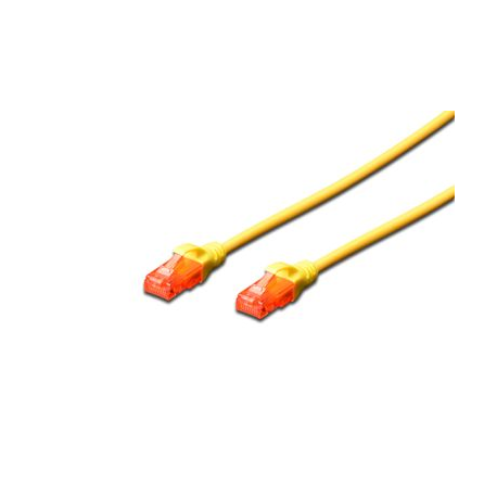DIGITUS Professional - Patch cable - RJ-45 (M) to RJ-45 (M) - 5 m - UTP - CAT 6e - IEEE 802.3 - halogen-free, molded, snagless - yellow - 0