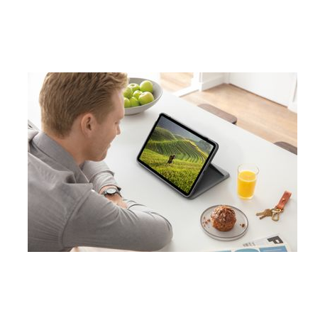 Logitech Folio Touch - Keyboard and folio case - with trackpad - backlit - Apple Smart connector - QWERTY - UK - oxford grey - for Apple 10.9-inch iPad Air (4th generation) - 12