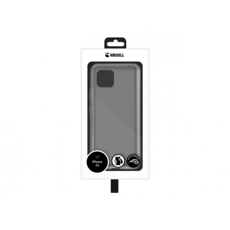 Krusell Softcover - Back cover for mobile phone - transparent - for Apple iPhone 12 mini - 3