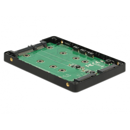 DeLOCK - Storage controller (RAID) - M.2 Card - RAID 0, 1 - SATA 6Gb / s - black, silver - 3