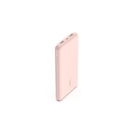 Belkin BOOST CHARGE - Power bank - 10000 mAh - 18 Watt - 3 output connectors (2 x USB, USB-C) - rose gold - 0