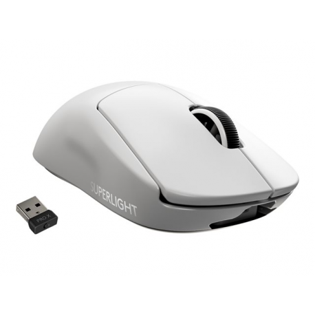 Logitech PRO X SUPERLIGHT Wireless Gaming Mouse - Mouse - optical - 5 buttons - wireless - LIGHTSPEED - Logitech LIGHTSPEED receiver - white - 1