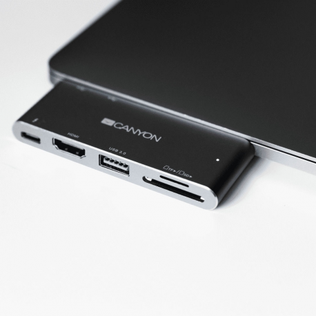 Canyon CNS-TDS05DG - Docking station - USB-C - 5-slot - HDMI - 4