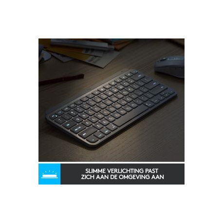 Logitech MX Keys Mini - Keyboard - backlit - Bluetooth - QWERTZ - German - graphite - 3