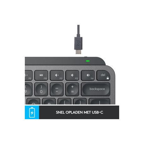 Logitech MX Keys Mini - Keyboard - backlit - Bluetooth - QWERTZ - German - graphite - 7