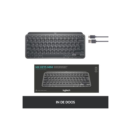 Logitech MX Keys Mini - Keyboard - backlit - Bluetooth - QWERTZ - German - graphite - 9