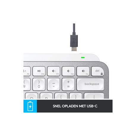 Logitech MX Keys Mini - Keyboard - backlit - Bluetooth - QWERTZ - German - pale grey - 7