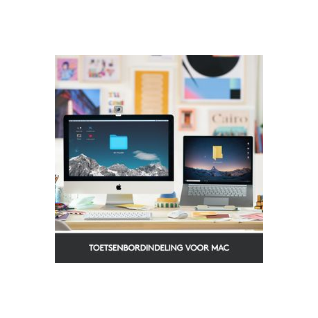 Logitech MX Keys Mini for Mac - Keyboard - backlit - Bluetooth - QWERTZ - German - pale grey - for Apple 10.2-inch iPad; 10.5-inch iPad Air; 10.9-inch iPad Air; iPhone 11, 12, 13, SE - 1