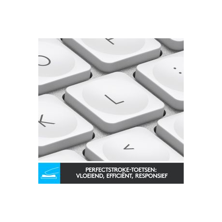 Logitech MX Keys Mini for Mac - Keyboard - backlit - Bluetooth - QWERTZ - German - pale grey - for Apple 10.2-inch iPad; 10.5-inch iPad Air; 10.9-inch iPad Air; iPhone 11, 12, 13, SE - 3