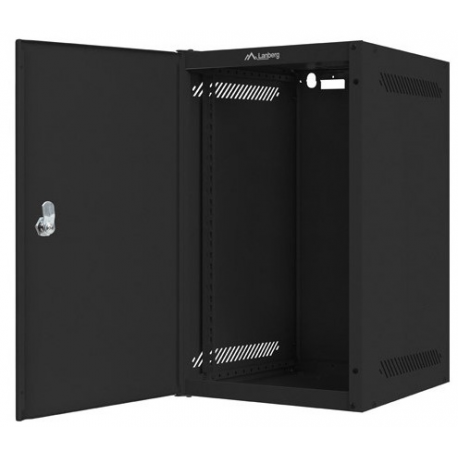 Lanberg - Rack cabinet - wall mountable - black, RAL 9004 - 9U - 10" - 3