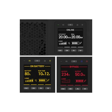 APC Smart-UPS RT 20kVA - UPS (rack-mountable) - AC 230 / 380 V - 20000 Watt - 20000 VA - 3-phase / 1-phase - RS-232 - output connectors: 1 - 7U - black - 1