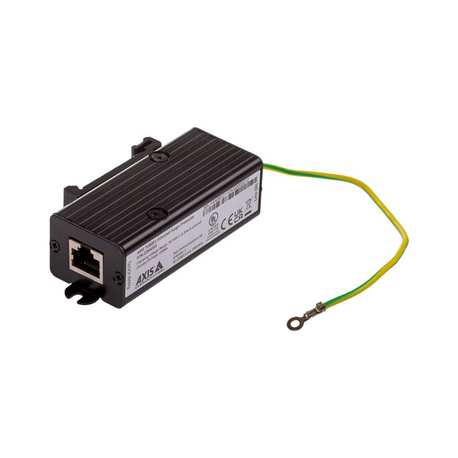 AXIS TU8001 - PoE surge protector (DIN rail mountable) - black - for AXIS M3077, M4308, P3818, Q1951, Q1952, Q3819, Q6075, Q6100, Q6315; P37 Series; Q60 Series - 0