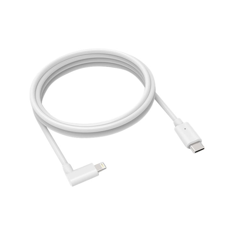 Compulocks 6FT USB-C to 90 Degree Lightning Charging Cable - Lightning cable - USB-C male straight to Lightning male right-angled - 1.83 m - white - for Apple iPad / iPhone / iPod (Lightning) - 0