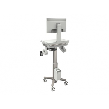 Ergotron CareFit Slim 2.0 - Cart - for All-In-One  /  monitor (light-duty) - medical - aluminium - white, warm grey - screen size: up to 27" - 2