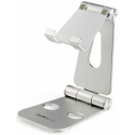 StarTech.com Phone and Tablet Stand, Foldable Universal Mobile Device Holder for Smartphones & Tablets, Adjustable Multi-Angle Viewing Ergonomic Cell Phone Stand for Desk, Portable, Black - Foldable Phone Holder (USPTLSTNDB) - Desktop stand for mobile phone, tablet - up to 13" - black - for P / N: DK30CHPH