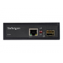 StarTech.com Industrial Fiber to Ethernet Media Converter - 1Gbps SFP to RJ45 /  Cat6 - Singlemode / Multimode Optical Fiber to Copper Gigabit Network - 12-56V DC - IP-30 /  -40 to +75C - Fibre media converter - GigE - 1000Base-SX, 1000Base-T - RJ-45  /  SFP (mini-GBIC)