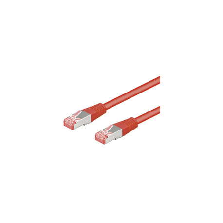 goobay - Patch cable - RJ-45 (M) to RJ-45 (M) - 50 cm - SFTP, PiMF - CAT 6 - halogen-free, molded, snagless - red - 0