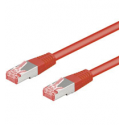 goobay - Patch cable - RJ-45 (M) to RJ-45 (M) - 50 cm - SFTP, PiMF - CAT 6 - halogen-free, molded, snagless - red