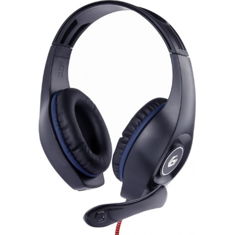 Gembird GHS-05-B - Headset - full size - wired - 3.5 mm jack - blue-black - 0