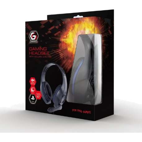 Gembird GHS-05-B - Headset - full size - wired - 3.5 mm jack - blue-black - 2