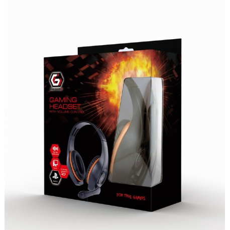 Gembird GHS-05-O - Headset - full size - wired - 3.5 mm jack - black-orange - 2