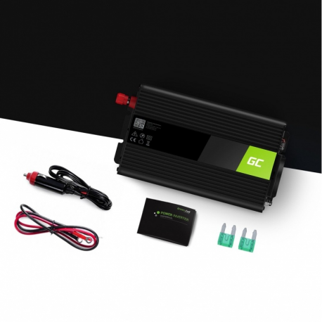 Green Cell INV02DE - DC to AC power inverter - DC 24 V - 300 Watt - Europe - black - 7