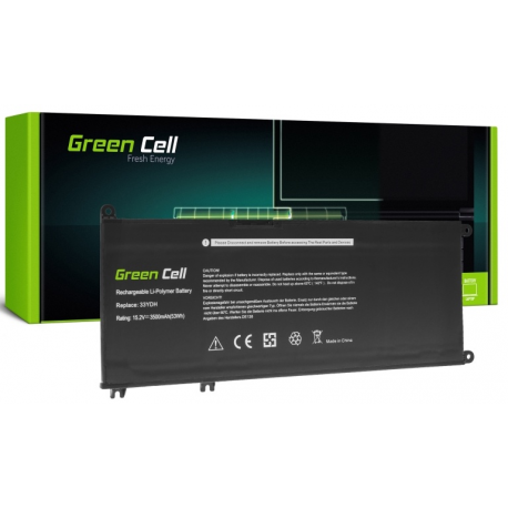 Green Cell - Laptop battery (equivalent to: Dell 33YDH) - lithium polymer - 3500 mAh - black - for Dell G3; G5; G7; Inspiron 15, 17 77XX, 7570; Latitude 34XX, 35XX; Vostro 15 7580 - 0