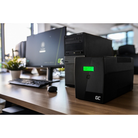 Green Cell Microsine 2000VA LCD - UPS - AC 220/230/240 V - 1400 Watt - 2000 VA 9 Ah - USB - output connectors: 4 - 4