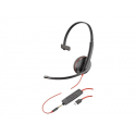Poly Blackwire C3215 - 3200 Series - headset - on-ear - wired - 3.5 mm jack, USB-C