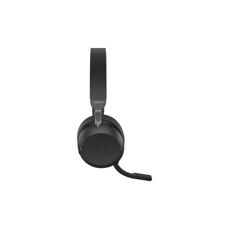 Jabra Evolve2 75 - Headset - on-ear - Bluetooth - wireless, wired - active noise cancelling - USB-A - noise isolating - black - Optimised for UC - 1