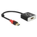 DeLOCK Adapter USB 3.0 Type-A male > HDMI female - External video adapter - USB 3.0 - HDMI - black