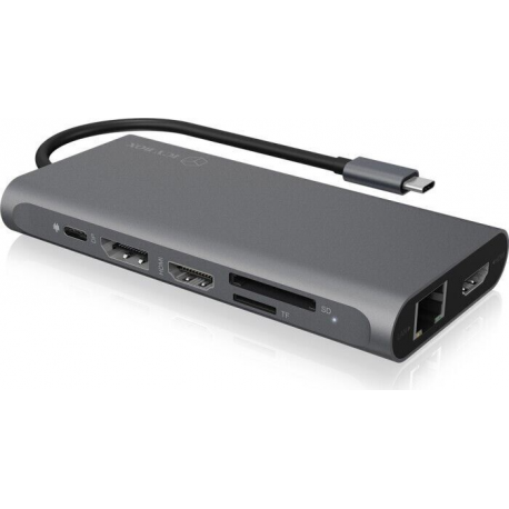 RaidSonic ICY BOX IB-DK4050-CPD - Docking station - USB-C - 2 x HDMI, DP - 0