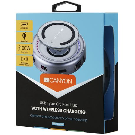 Canyon DS-7 - Docking station - USB-C - VGA, HDMI - 2